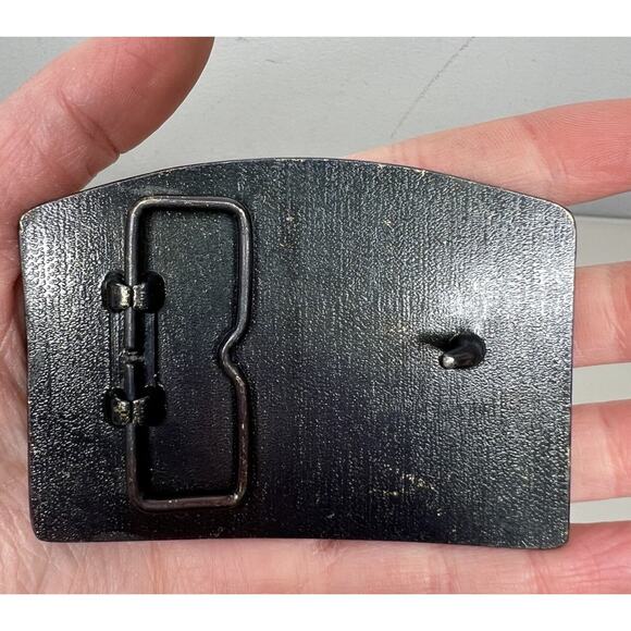 Vintage Godfred Commemorative Alaska Map With Cities Brass Tone Belt Buckle - Picture 2 of 8